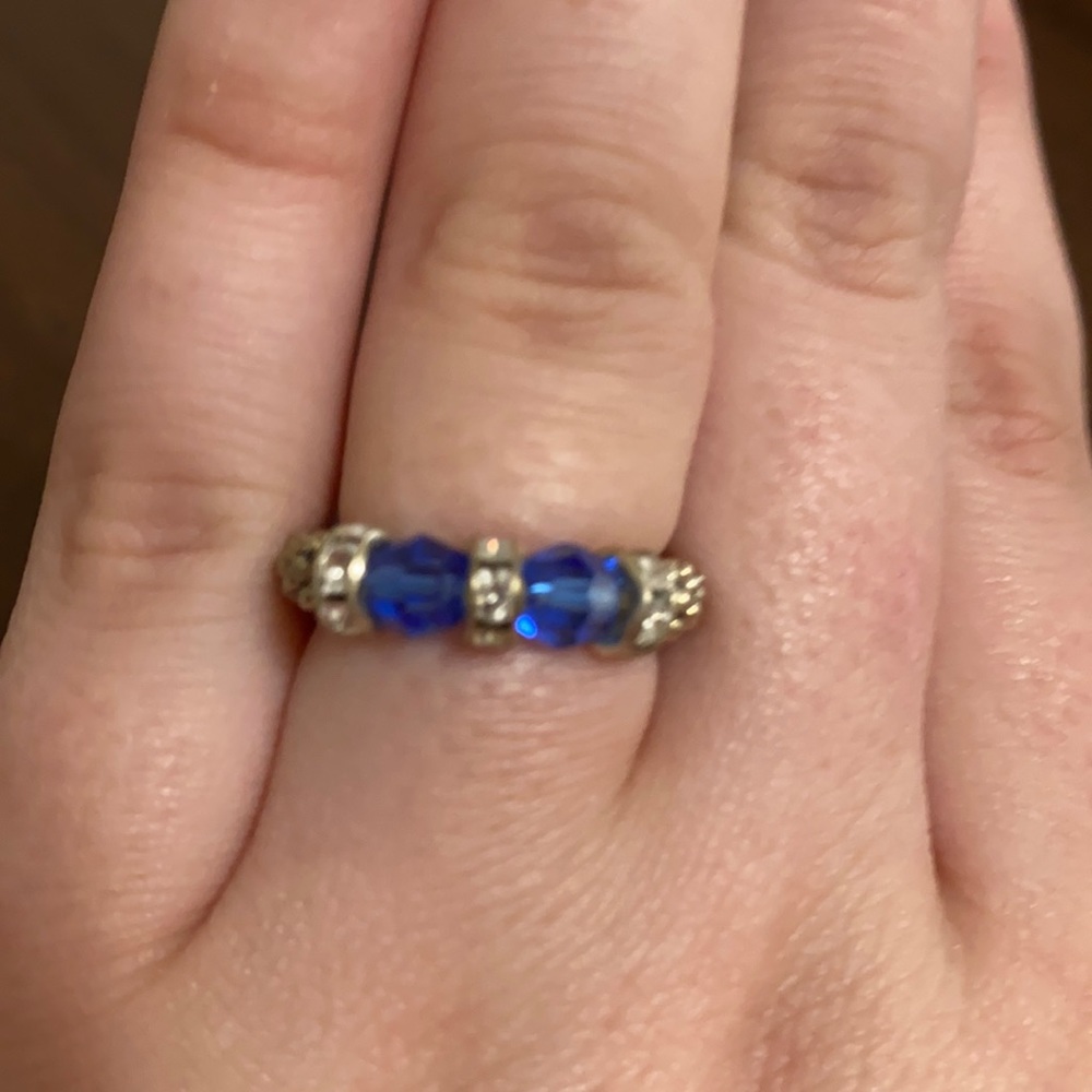 Beaded stretchy ring